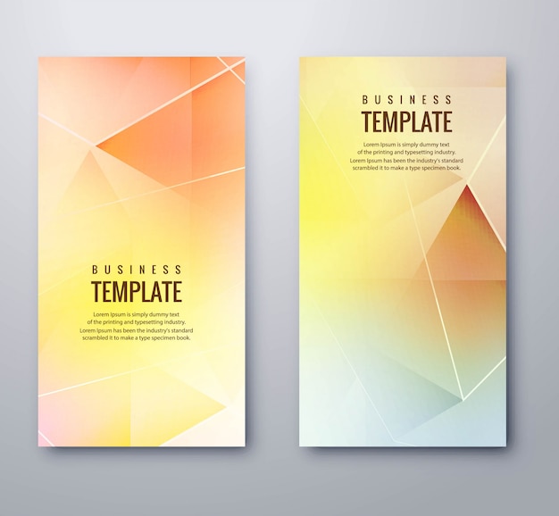 Modern colorful geometric banners set vector