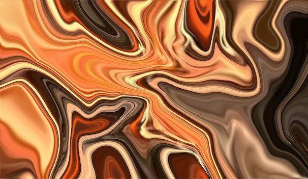 Modern colorful golden liquid flow background with smooth Wave color