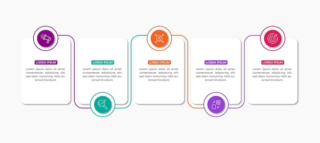 Modern colorful infographic template for presentation