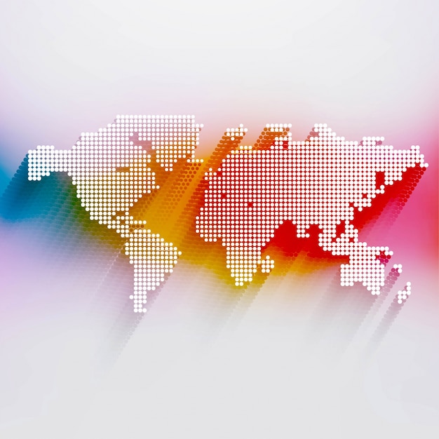 Modern colorful world map background