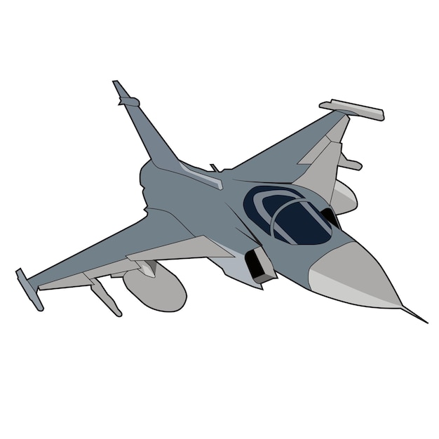 Modern combat jet fighter illustration vector design