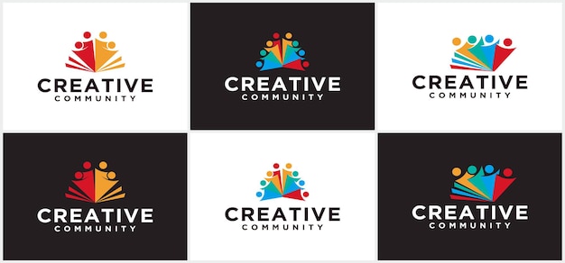 Modern community creative logo, people community logo, for community and business