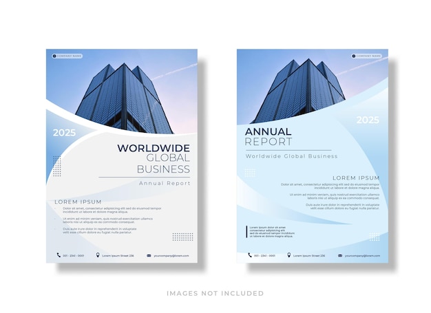 Modern company annual report business flyer template design