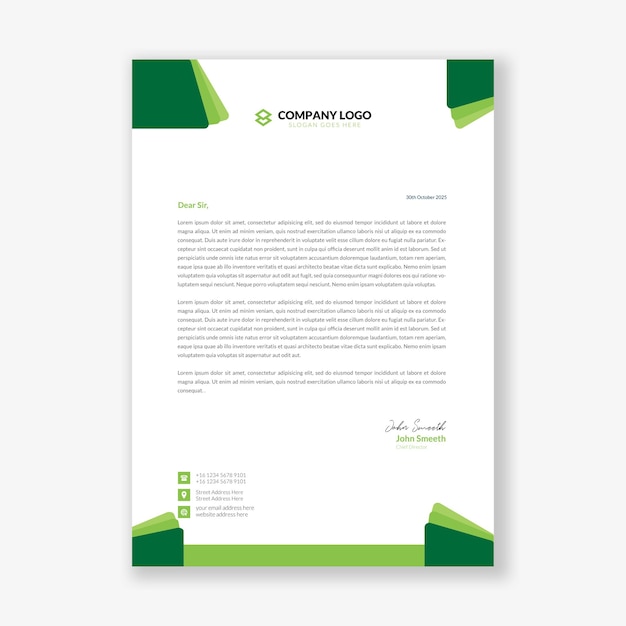 Modern company letterhead template