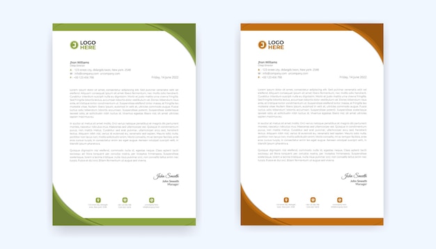 Modern company letterhead template