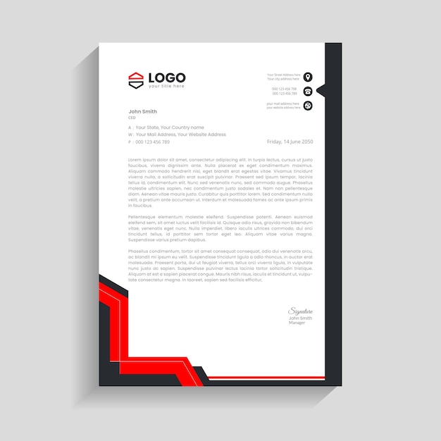 Modern company letterhead template