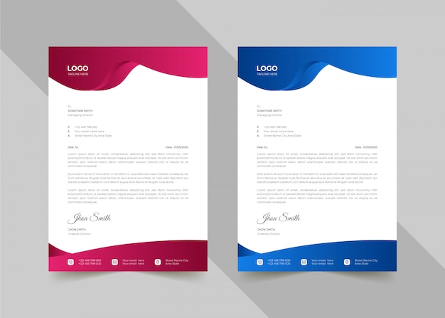 Modern company letterhead