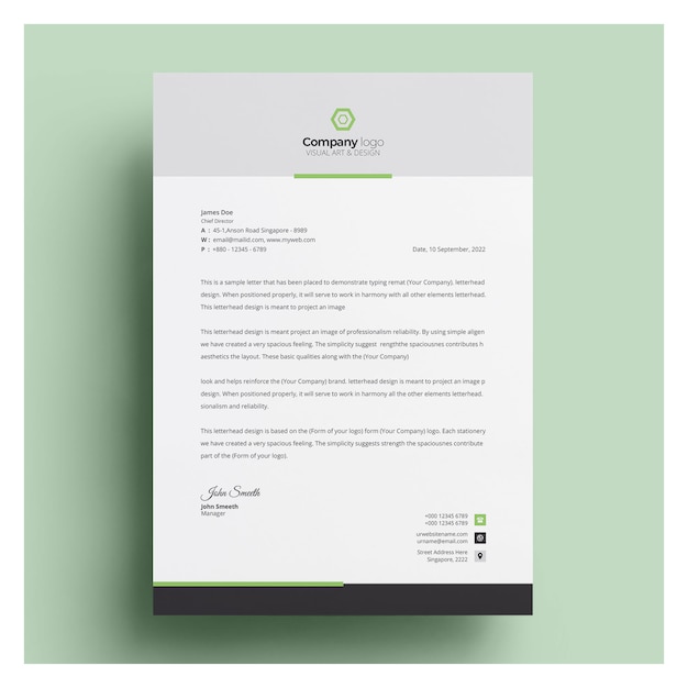 Modern company letterhead