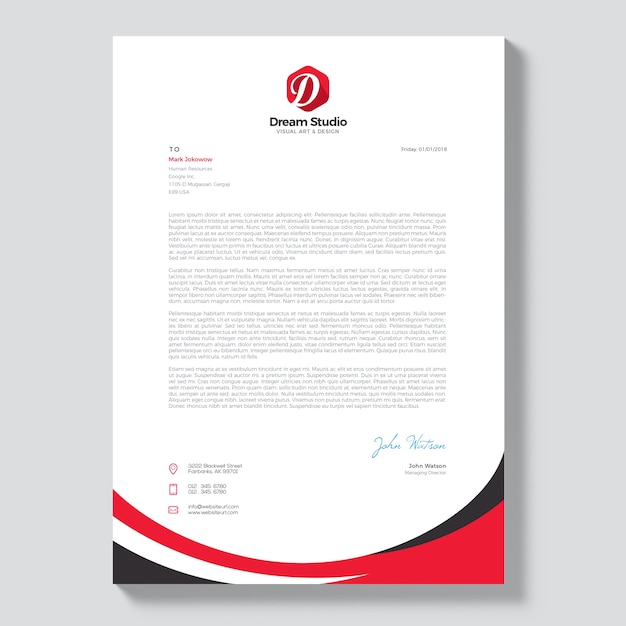 Modern company letterhead