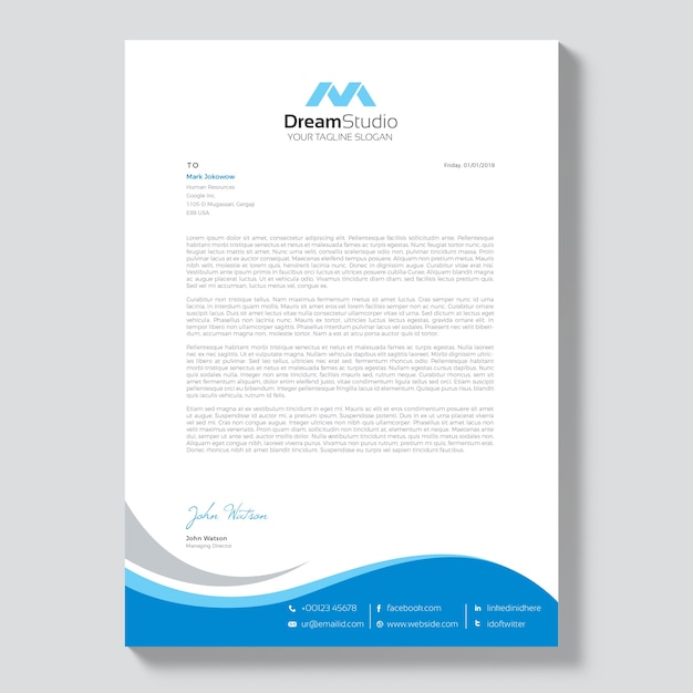 Modern company letterhead