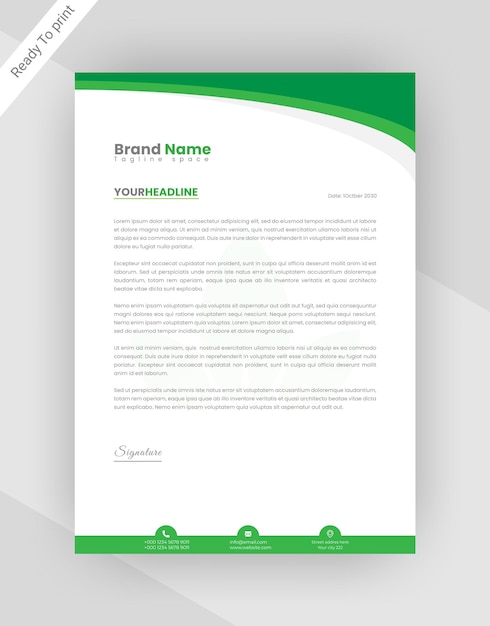 Modern company letterhead