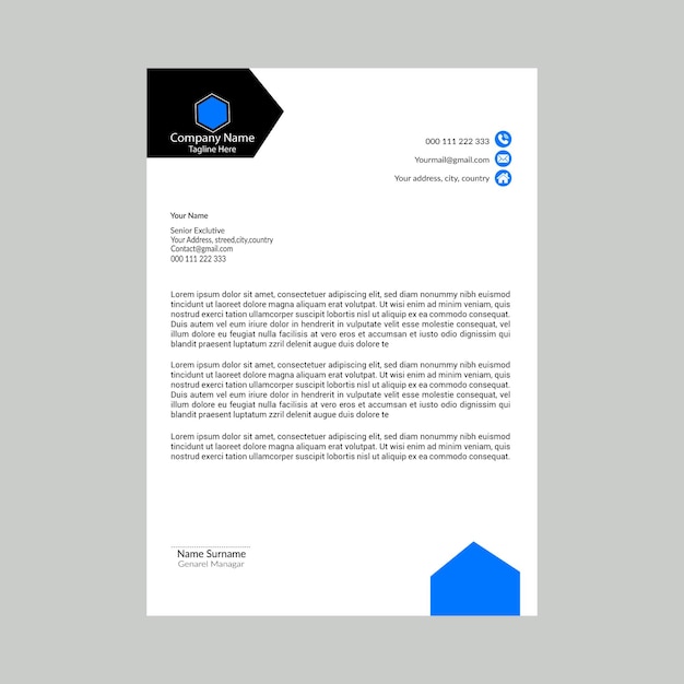 Modern company letterhead