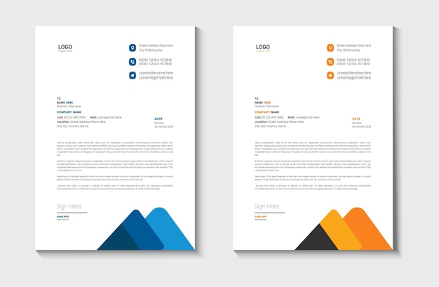 Vector modern company letterhead