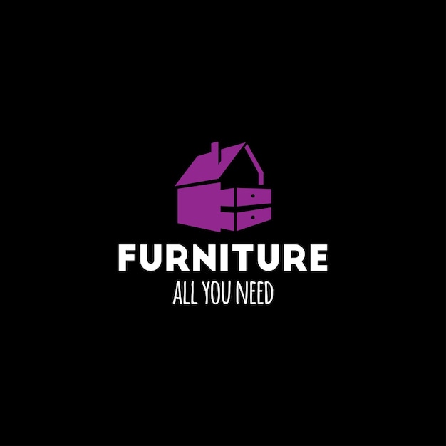 Modern concept logo design for Furniture fabric closetshaped house logo design