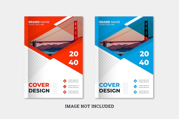 Modern corporate book cover design template or brochure design