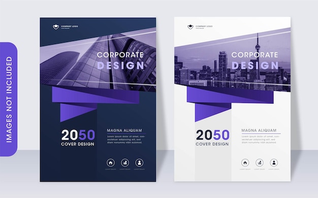 Modern corporate book cover design template