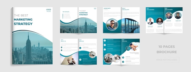 Modern corporate business bifold brochure design