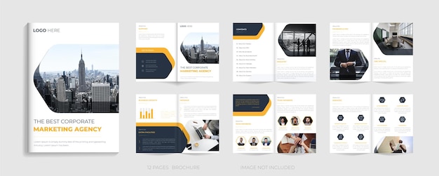 Modern corporate business bifold brochure design