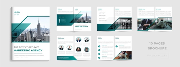 Modern corporate business bifold brochure design