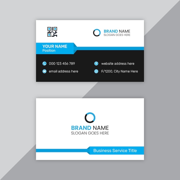 Modern corporate business card design template