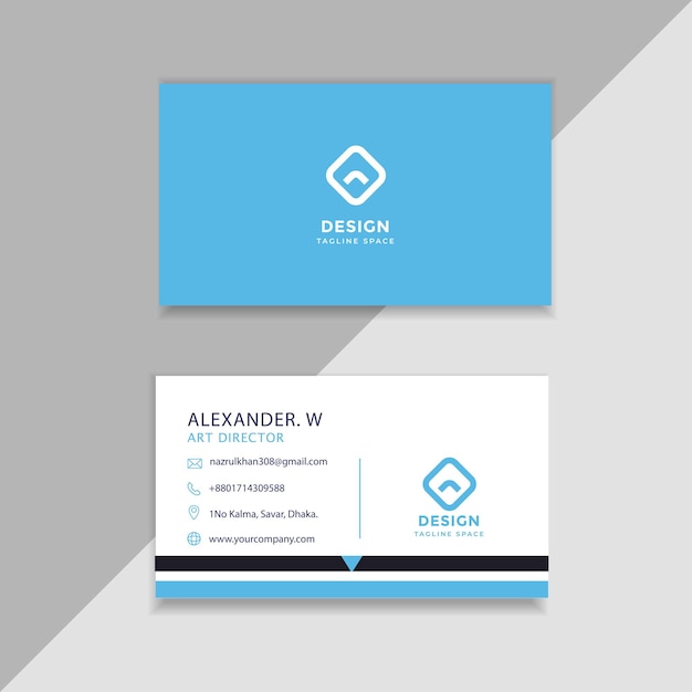 Modern and corporate business card design,