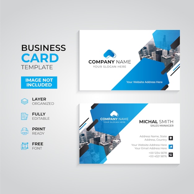 Modern Corporate Business Card Template Design