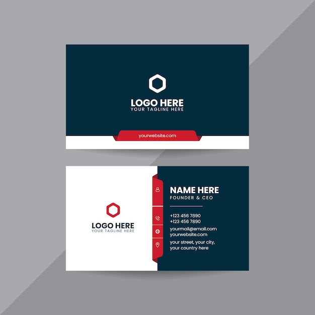 Modern Corporate Business Card or Visiting Card