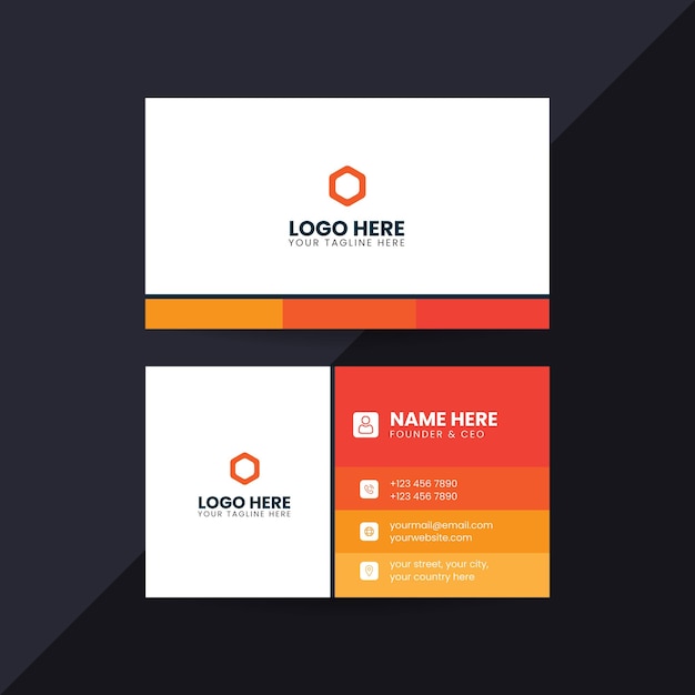 Modern Corporate Business Card or Visiting Card