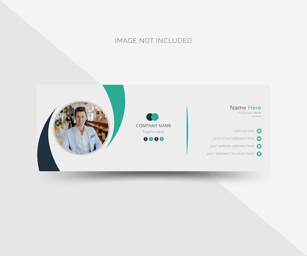 Modern corporate business email signature email footer social media cover design template