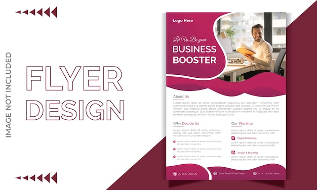 Modern corporate business flyer design template