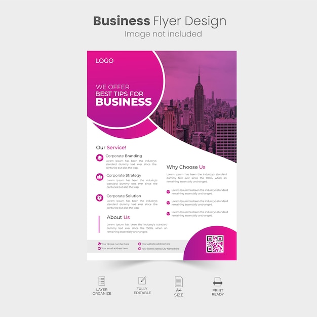 Modern corporate business flyer design template