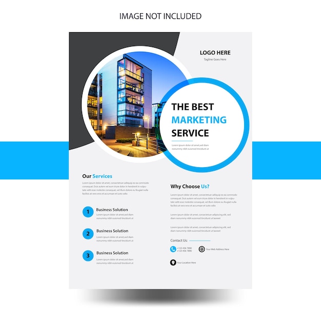 Vector modern corporate business flyer design template