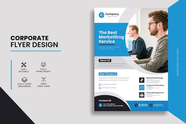 Modern Corporate Business Flyer Design Template