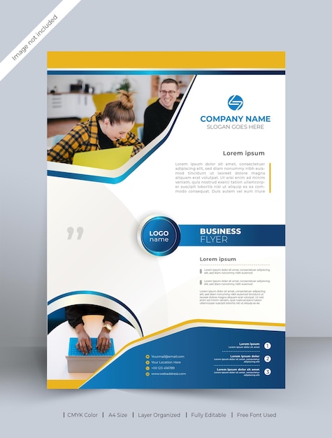 Modern Corporate business flyer template, CMYK color Ready to Print