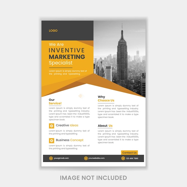 Vector modern corporate business flyer template design