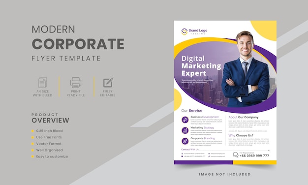 Modern corporate business flyer template