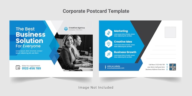 Modern Corporate Business Postcard template