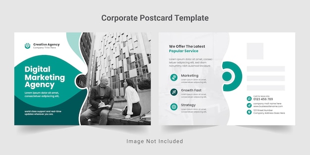 Modern Corporate Business Postcard template