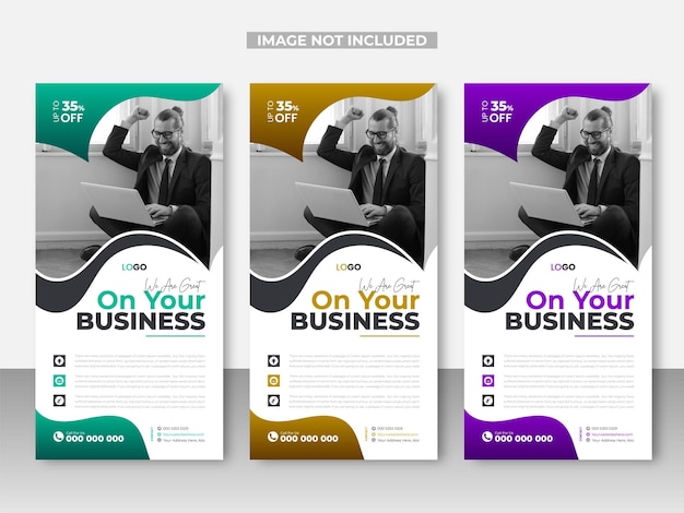 Modern Corporate Business Rack Card Or Dl Flyer Design