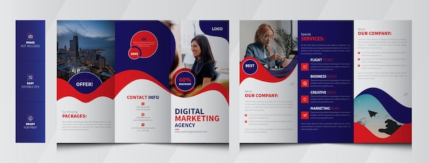 Modern Corporate Business Tri Fold Brochure Template