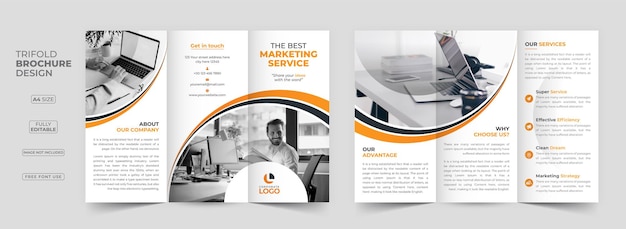 Modern corporate business trifold brochure template