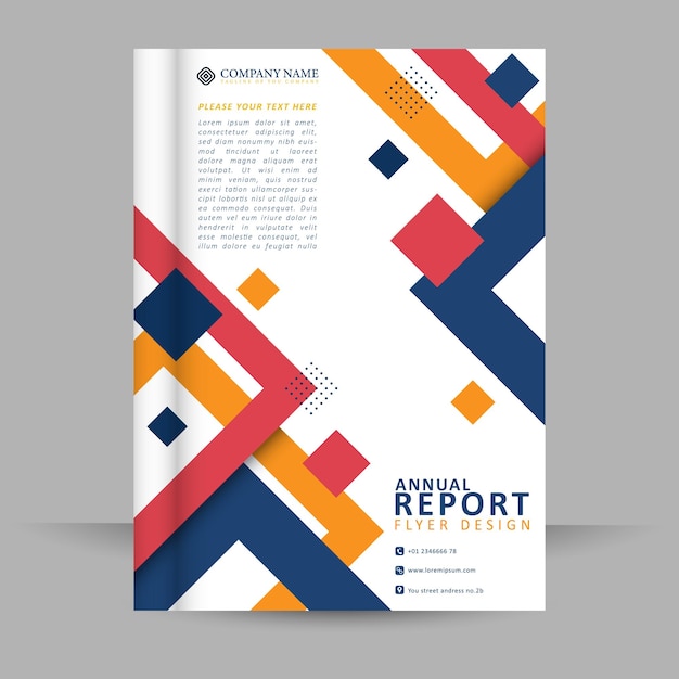 Modern Corporate bussiness annual report flyer template design