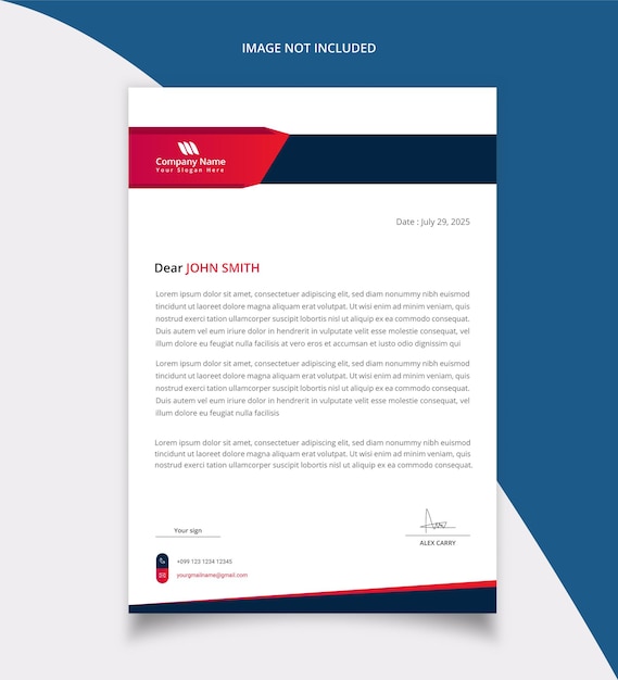 modern corporate company letterhead