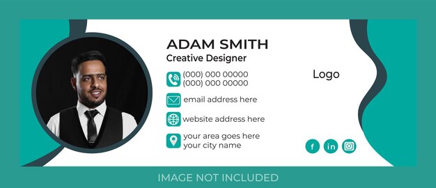 Modern corporate email signature design