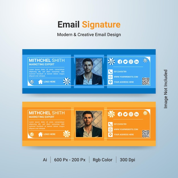 modern corporate email signature template