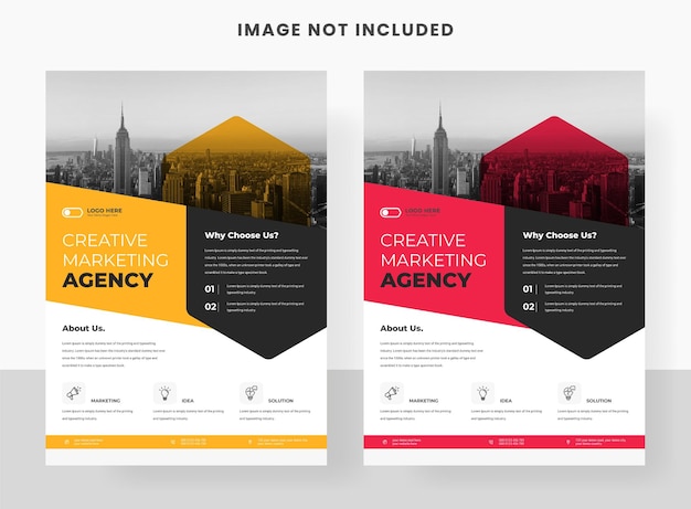 Modern Corporate Flyer or brochure cover template design