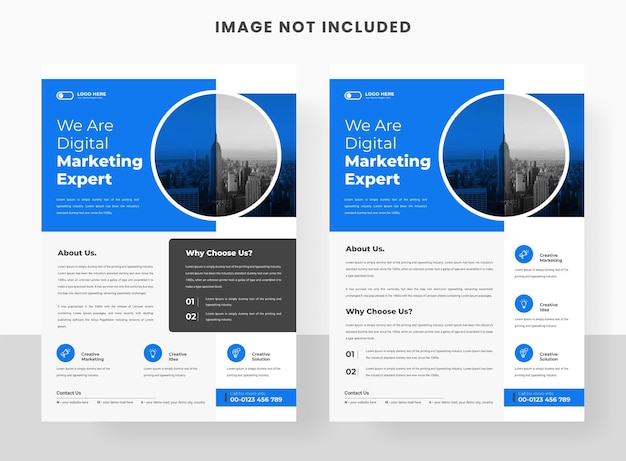 Modern Corporate Flyer or brochure cover template design