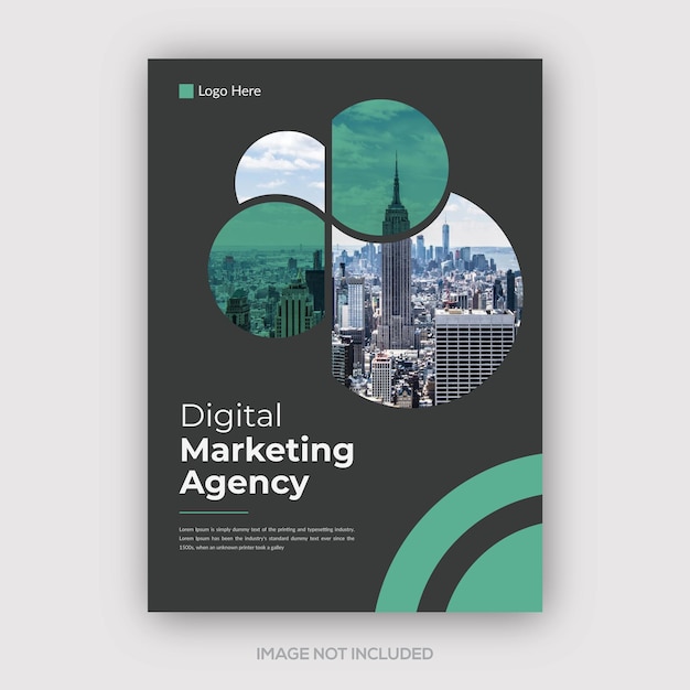 Modern corporate flyer or brochure template