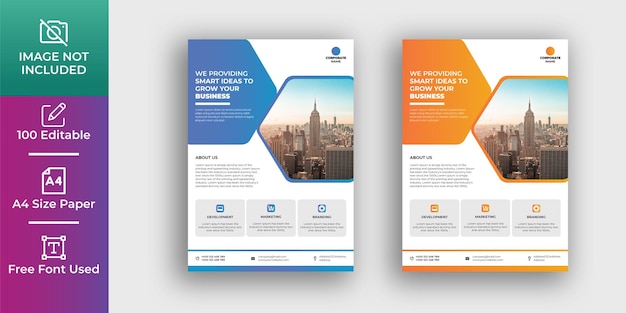 Vector modern corporate flyer design template