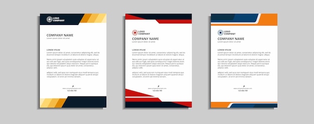 modern corporate letterhead template design